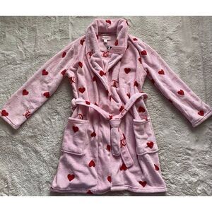 Juicy Couture Valentines‎ Hearts Super Soft Plush 36” Robe Women’s Sz S/M NEW